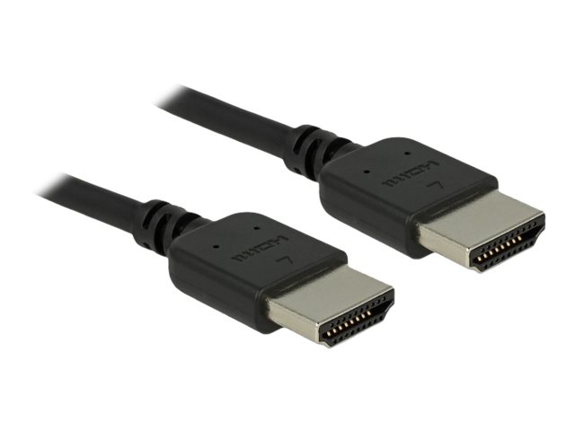 Delock Premium - Premium Highspeed - HDMI-Kabel mit Ethernet - HDMI männlich zu HDMI männlich - 1.5 m - dreifach abgeschirmtes Twisted-Pair-Kabel - Schwarz - 4K Unterstützung, Dolby DTS-HD Master Audio-Unterstützung