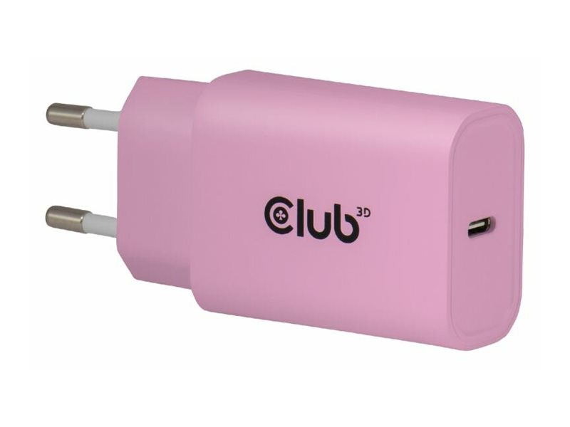 Club 3D Lifestyle Ladegerät USB-C 30Watt 2Stk pink retail