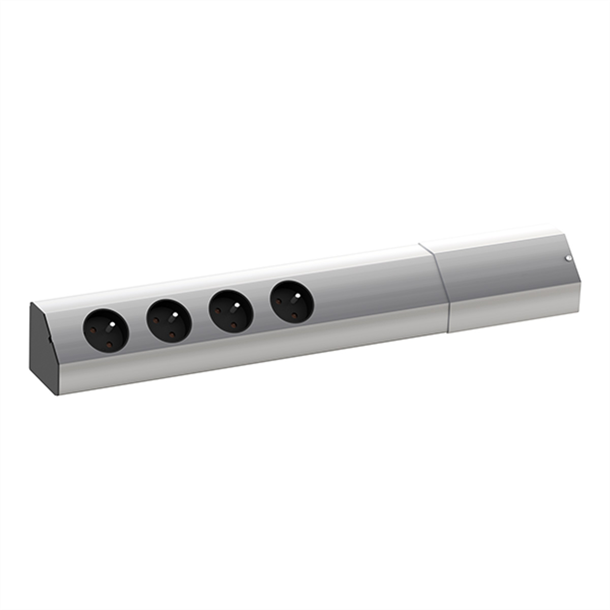 Bachmann CASIA - 2 m - Indoor - Aluminium - Schwarz - 4 AC-Ausgänge - 69 mm