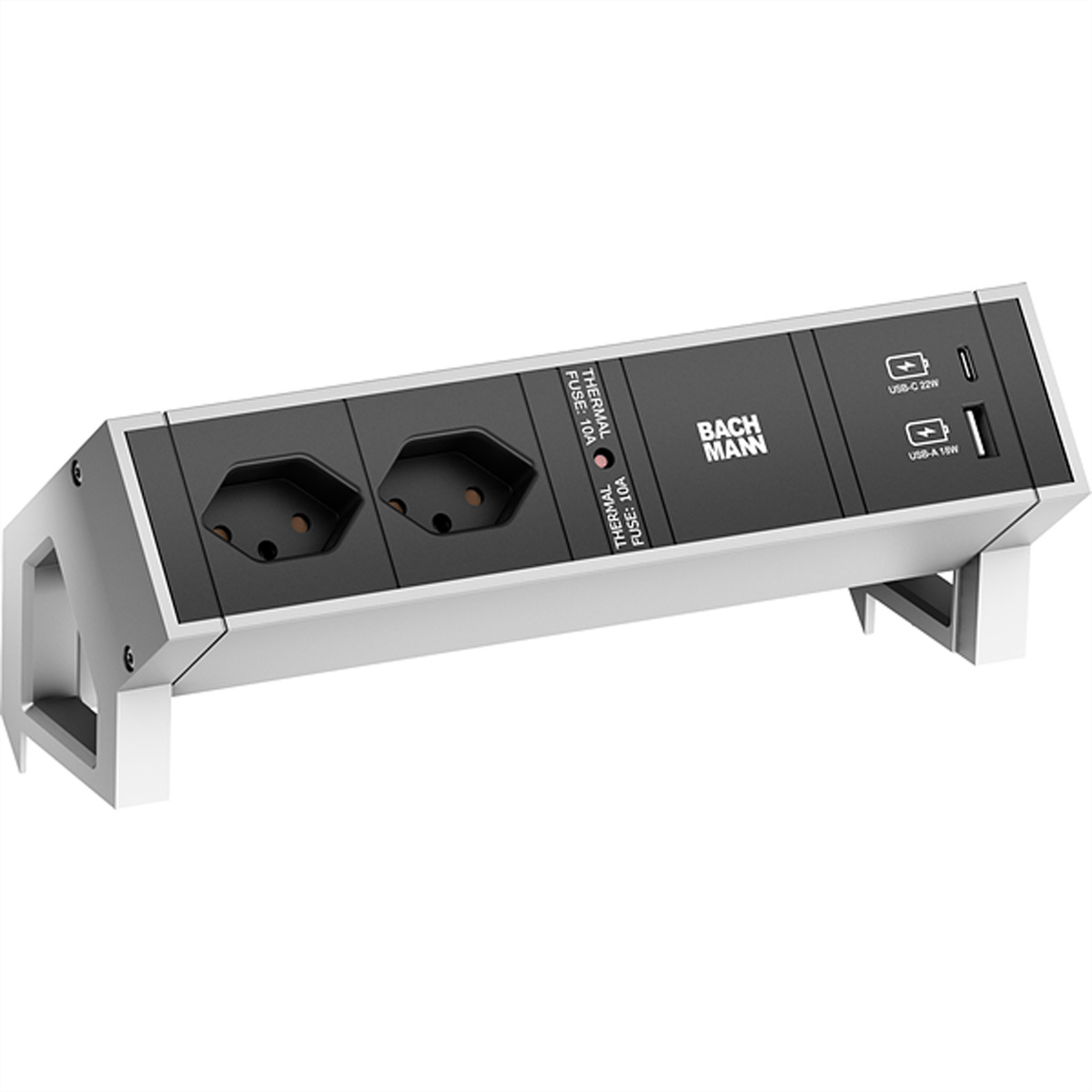 Bachmann DESK 2 - Steckdosenleiste - Eingabe, Eingang GST18 - Ausgangsanschlüsse: 2 (USB, 24 pin