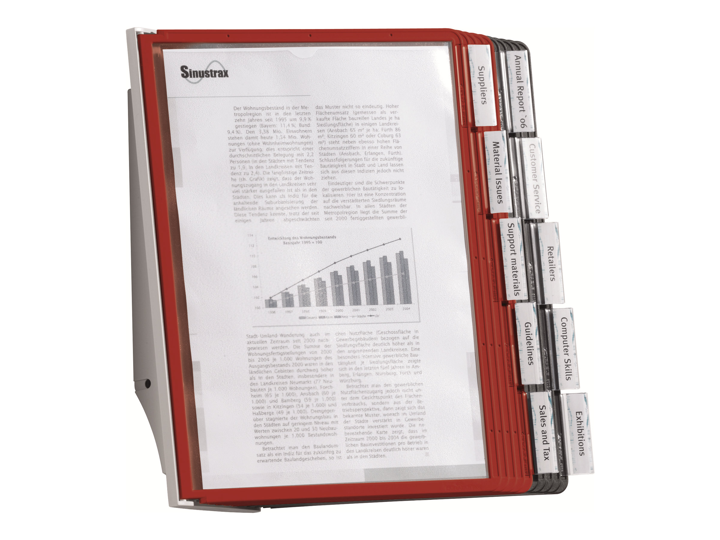 DURABLE Sichttafelständer SHERPA Wall 10 563100 DIN A4 sw/rt