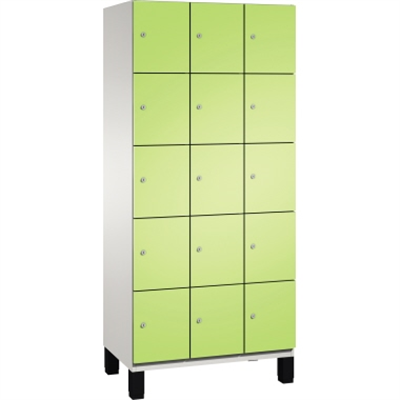 C+P Fächerschrank 4510430S10021 Füße 15Fächer B900mm lgr/vgn