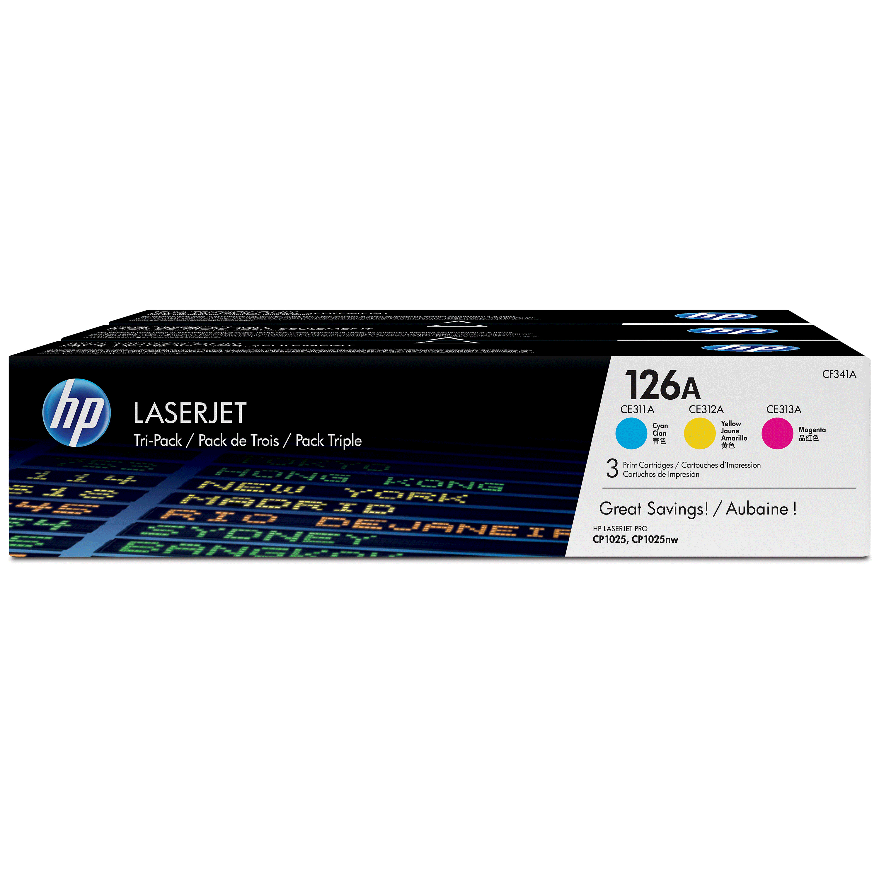 HP Toner Multipack CF341A 126A C/M/Y 3x 1.000 Seiten 3 Stück HP Toner Multipack CF341A 126A C/M/Y 3x 1.000 Seiten 3 Stück
