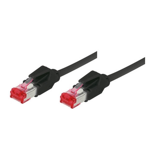 exertis Connect - Patch-Kabel - RJ-45 (M) zu RJ-45 (M) - 5 m - SFTP - CAT 6 - halogenfrei - Schwarz