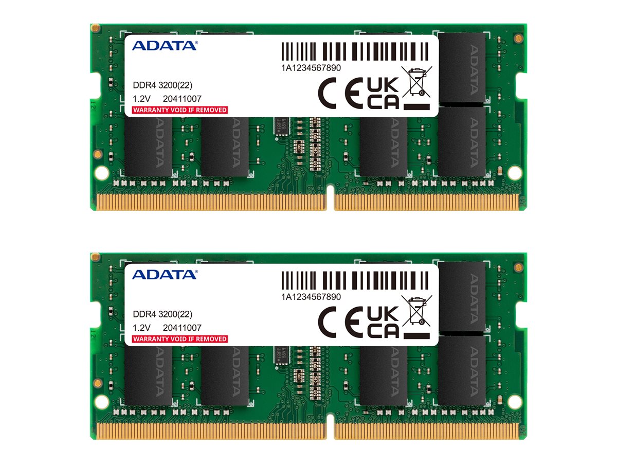 ADATA DIMM 32 GB DDR4-3200 (2x 16 GB) Dual-Kit (grün, AD4S320016G22-DTGN, Premier)