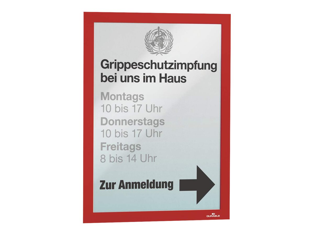 DURABLE Magnetrahmen DURAFRAME 487203 DIN A4 rot 2 St./Pack.