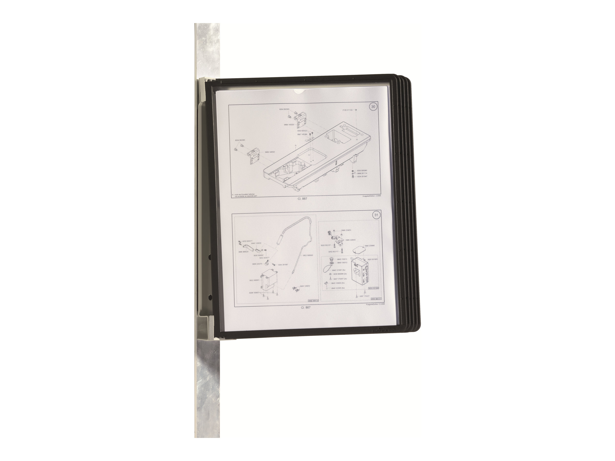 DURABLE 591401 DURABLE Sichttafelhalter-Set VARIO MAGNET WALL5 +5Tafeln