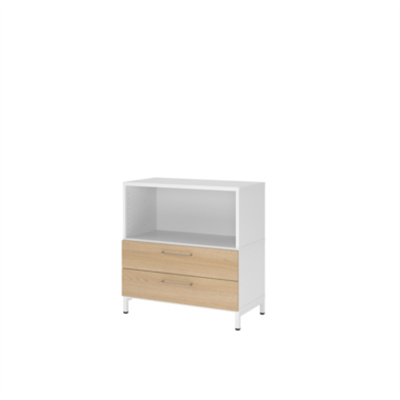 Hammerbacher Regal FlexWall 800 x 828 x 417 mm (B x H x T) 28kg Holz weiß
