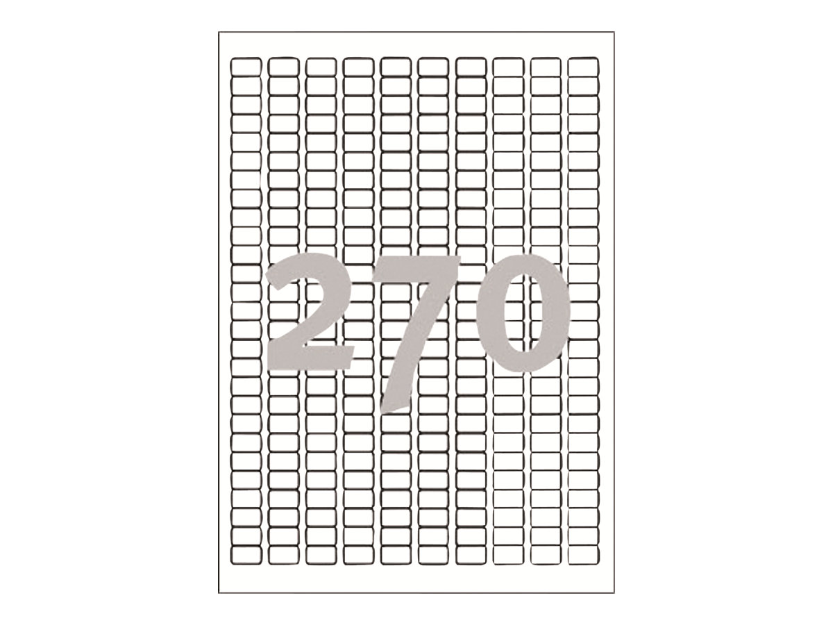 ZWECKFORM Etikett 17,8mmx10mm Pack á 67 50 Etiketten Inkjet weiss
