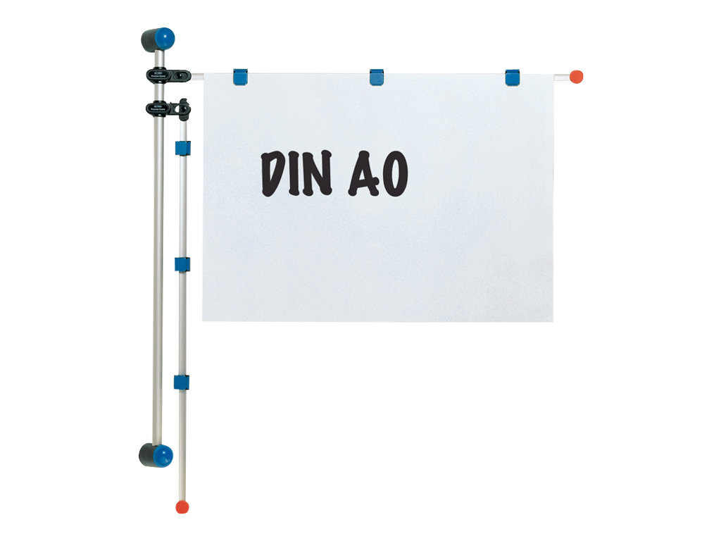 MAUL Planhalter Wand 6253084 2 Aluschwenkarme je 3 Magnetclips