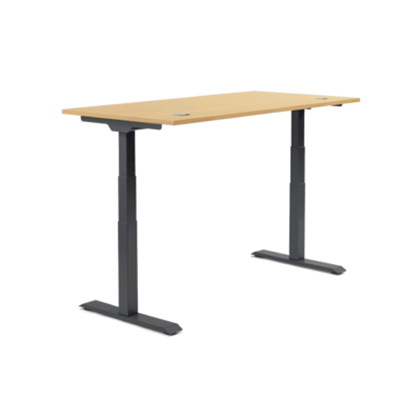 Schreibtisch FLEX MODUL Maße: 1.200 x 605-1.255 x 800 mm (B x H x T) Spanplatte, melaminharzbeschichtet buche