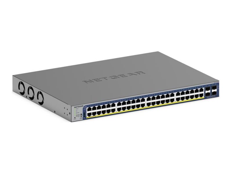 Netgear Smart S3300-52X - V3 - Switch - L3 Lite - Smart - 48 x 10/100/1000 + 4 x SFP+ - Desktop, an