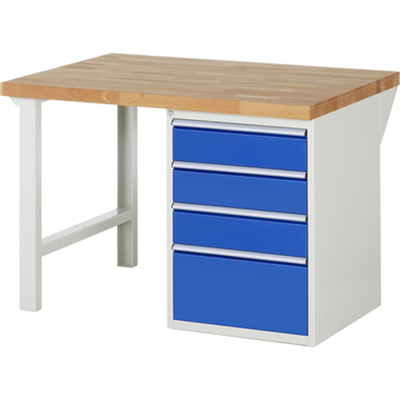 RAU Werkbank 7000 1.250 x 890 x 900 mm (B x H x T) enzianblau lichtgrau