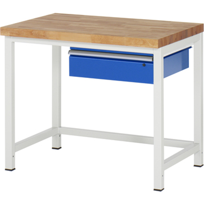 RAU Werkbank 8000 1.000 x 840-1.040 x 700 mm (B x H x T) enzianblau