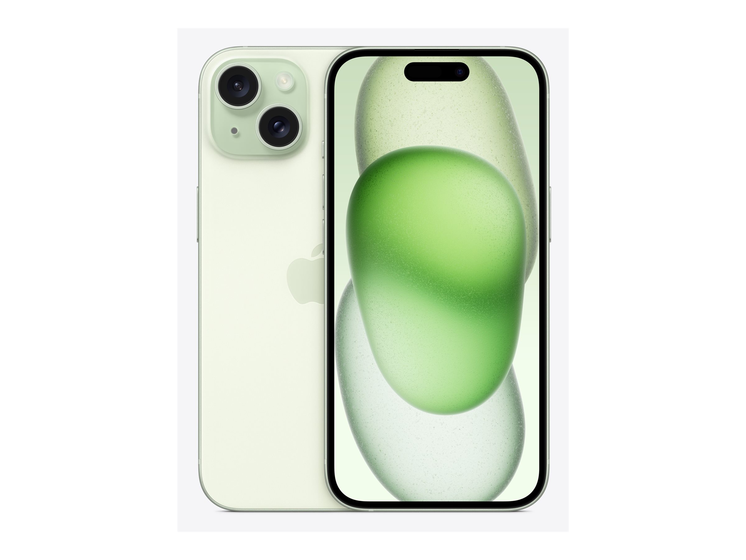 Apple iPhone 15 - 5G Smartphone - Dual-SIM / Interner Speicher 512 GB - OLED-Display - 6.1" - 2556 x 1179 Pixel - 2 x Rückkamera 48 MP, 12 MP - front camera 12 MP - grün