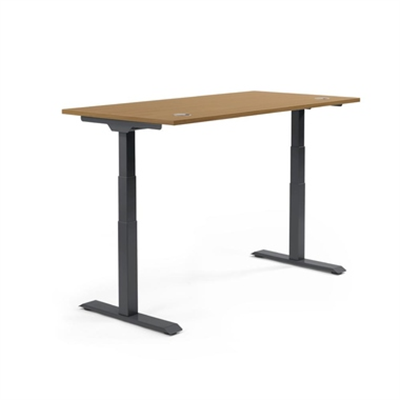 Schreibtisch FLEX MODUL Maße: 2.000 x 605-1.255 x 800 mm (B x H x T) Spanplatte, melaminharzbeschichtet nuss
