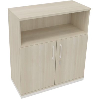 Kombischrank 2OH Tür 1OH Regal B1000xT442xH1133mm ws/Akazie