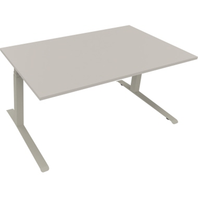 Sitz-/Stehtisch Kufe Doppels. Quad. B1600xT900xH645-1275 si/Lichtgrau