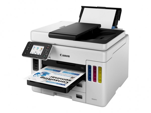 Canon MAXIFY GX7050 - Multifunktionsdrucker - Farbe - Tintenstrahl - nachfüllbar - Legal (216 x 356 mm)/A4 (210 x 297 mm) (Original) - A4/Legal (Medien) - bis zu 24 ipm (Drucken) - 600 Blatt - 33.6 Kbps - USB 2.0, LAN, Wi-Fi(n), USB-Host