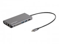 StarTech USB C Multiport Adapter, USB-C Mini Travel Dock with 4K HDMI or 1080p VGA, 3x USB 3.0 Hub, SD, GbE, Audio, 100W PD Pass-Through, Portable Docking Station for Laptop/Tablet - USB 3.0 Mini Dock - Dockingstation - USB-C - VGA, HDMI - GigE