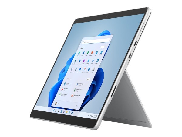 Microsoft Surface Pro 8 - Tablet - Intel Core i7 1185G7 - Evo - Win 11 Pro - Intel Iris Xe Grafikkarte - 16 GB RAM - 256 GB SSD - 33 cm (13") Touchscreen 2880 x 1920 @ 120 Hz - 802.11a/b/g/n/ac/ax - 4G LTE-A - Platin - kommerziell