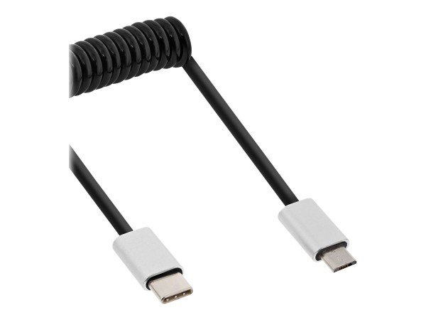 InLine - USB-Kabel - Micro-USB Typ B (M) bis USB-C (M) - USB 2.0 - 3 m - Schwarz