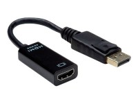 VALUE - Videoadapter - DisplayPort männlich zu HDMI weiblich - 15 cm - Schwarz - passiv, 4K Unterstützung