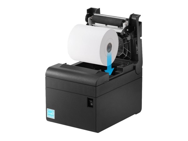 BIXOLON SRP-E300 - Belegdrucker - Thermodirekt - 8 cm Rolle - 180 dpi - bis zu 220 mm/Sek. - USB 2.0, LAN, seriell - Cutter - Schwarz