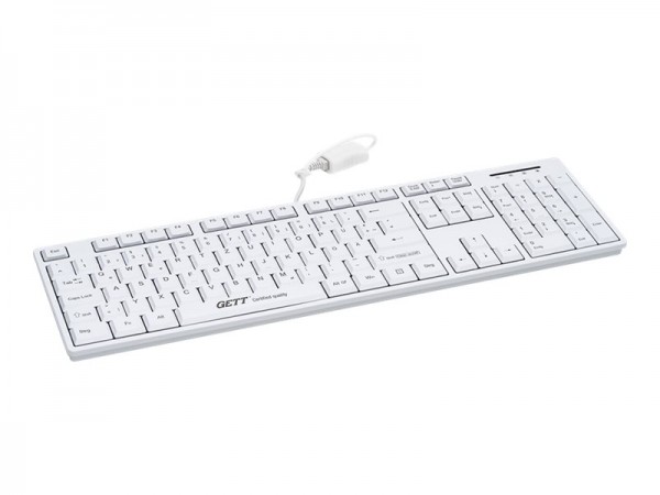 CleanType Easy Basic TKL-105-GCQ-IP68-KGEH-WHITE-USB-DE - Tastatur - USB - Deutsch - weiß