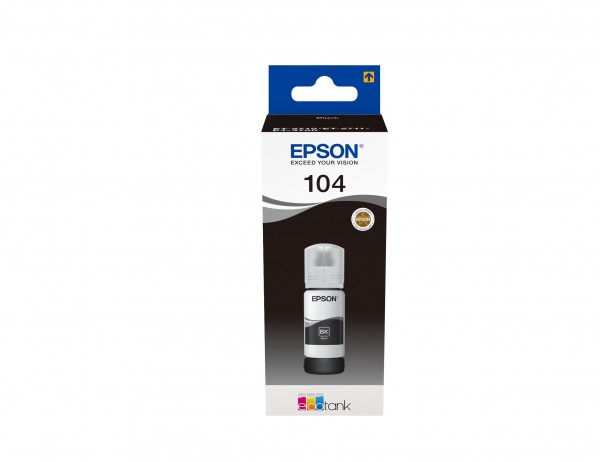 Epson EcoTank 104 - 65 ml - Schwarz - original - Tintenbehälter - für EcoTank ET-1810, 2715, 2721, 2810, 2811, 2812, 2814, 2815, 2820, 2821, 2825, 2826, 4800