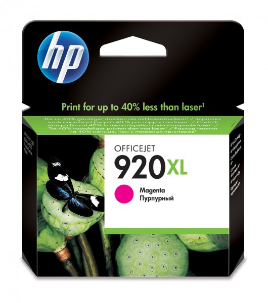 HP 920XL - 6 ml - Hohe Ergiebigkeit - Magenta - original - Tintenpatrone - für Officejet 6500, 6500 E709a, 6500 E709c, 6500A, 6500A E710a, 7500A