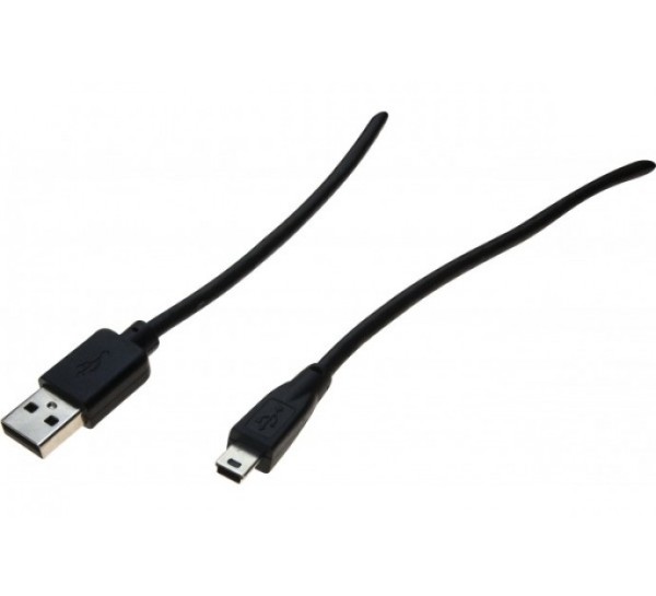 Exertis USB-Kabel - USB Typ A (M) bis Mini-USB Typ B (M) - 1 m - USB 2.0 - Schwarz - 532516