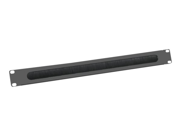 VALUE - Rack-Blende mit Bürste für Kabeldurchführung - Schwarz, RAL 9005 - 1U - 48.3 cm (19")