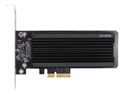 ICY DOCK EZConvert Ex Pro - Schnittstellenadapter - M.2 - M.2 NVMe Card - PCIe 3.0 x4 - Schwarz, Silber