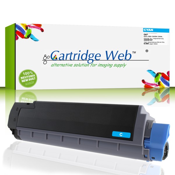 CartridgeWeb Toner kompatibel zu Oki 44059107 cyan 8.000 Seiten