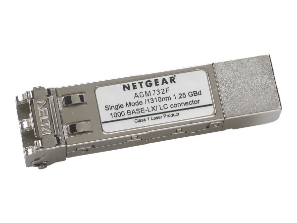NETGEAR ProSafe AGM732F - SFP (Mini-GBIC)-Transceiver-Modul - 1GbE - 1000Base-LX - LC Single-Modus - bis zu 10 km - für NETGEAR GSM7224, M4300-28G-PoE+