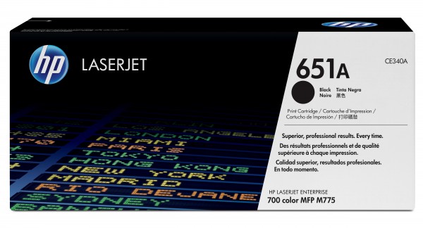 HP 651A - Schwarz - original - LaserJet - Tonerpatrone (CE340A) - für Color LaserJet Enterprise MFP M775dn, MFP M775f, MFP M775z, MFP M775z+