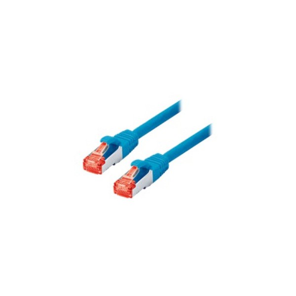 Tecline - Patch-Kabel - RJ-45 (M) zu RJ-45 (M) - 25 cm - SSTP-Kabel - CAT 6 - Blau