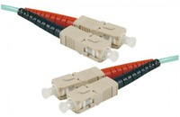 Exertis Connect LWL Patchkabel OM3 SC Duplex St UPC-Schliff aqua, 2,0 m - 392752