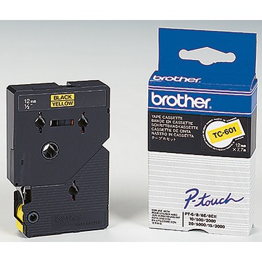 Brother - Schwarz, Gelb - Rolle (1,2 cm x 8 m) 1 Kassette(n) laminiertes Band - für P-Touch PT-2000, PT-3000, PT-500, PT-5000, PT-8E