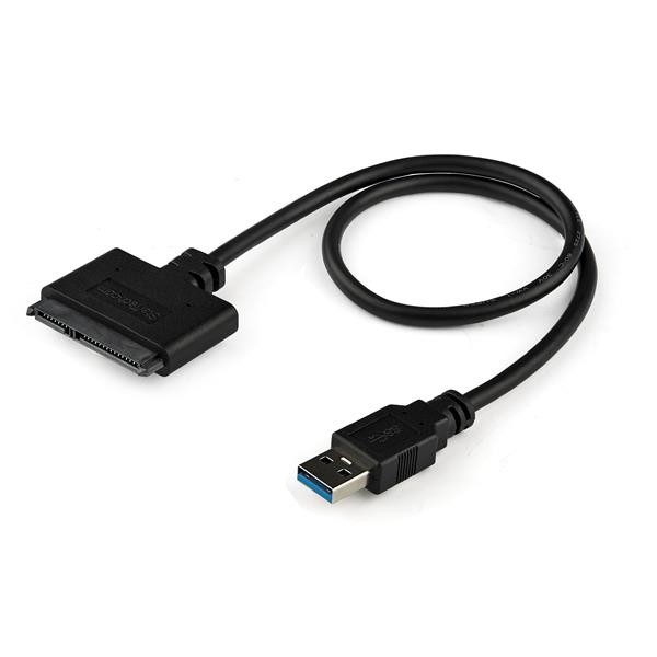 StarTech USB 3.0 auf 2,5" (6,4cm) SATA III Adapter Kabel mit UASP - USB 3.0 zu SATA SSD/HDD Konverter / Adapterkabel - Speicher-Controller - 2.5" (6.4 cm) - SATA 6Gb/s - 600 MBps - USB 3.0