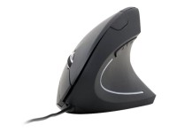 Gembird MUS-ERGO-01 - Vertikale Maus - ergonomisch - optisch - 6 Tasten - kabelgebunden - USB - Schwarz