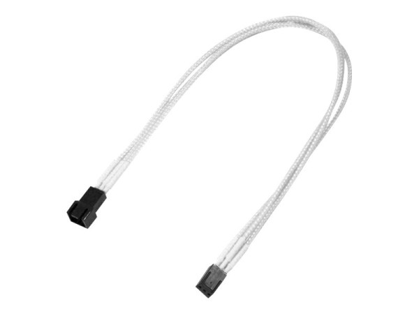 Nanoxia - Verlängerungskabel für Lüfterspannungsversorgung - 3 PIN Internal Power (M) bis 3 PIN Internal Power (M) - 30 cm - weiß