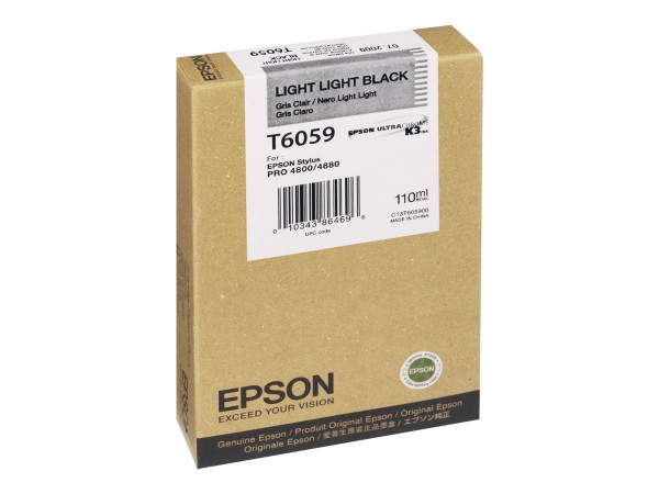 Epson T6059 - 110 ml - Light Light Black - Original - Tintenpatrone - für Stylus Pro 4800, Pro 4880, Pro 4880 AGFA