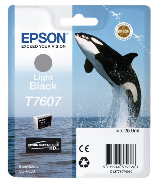 Epson T7607 - 26 ml - Schwarz - Original - Blisterverpackung - Tintenpatrone - für SureColor P600, SC-P600