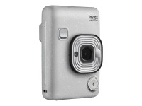 Fuji Instax Mini LiPlay - Digitalkamera - Kompaktkamera mit Fotosofortdrucker - Stone White