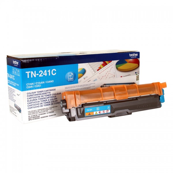 Brother TN241C - Cyan - Original - Tonerpatrone - für Brother DCP-9015, DCP-9020, HL-3140, HL-3150, HL-3170, MFC-9140, MFC-9330, MFC-9340