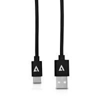V7 - USB-Kabel - USB-C (M) bis USB (M) - USB 2.0 - 2 m - Schwarz