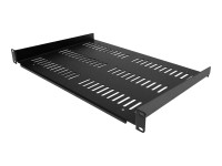 StarTech 1HE 19 Zoll Fachboden für netzwerk schrank - Freitragende perforierte Rack ablage für Serverschrank/Rack - Frontmontage - Belastbarkeit 25kg - 30cm tiefe - belüftet (SHELF-1U-12-FIXED-V) - Rack - Regal - Schwarz - 1U - 48.3 cm (19