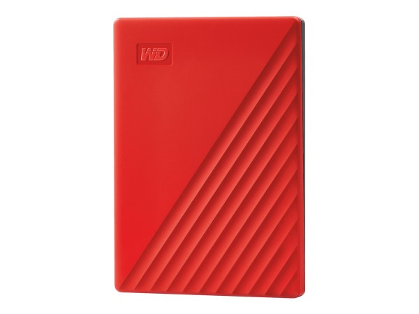 WD My Passport WDBYVG0020BRD - Festplatte - verschlüsselt - 2 TB - extern (tragbar) - USB 3.2 Gen 1 - 256-Bit-AES - Rot